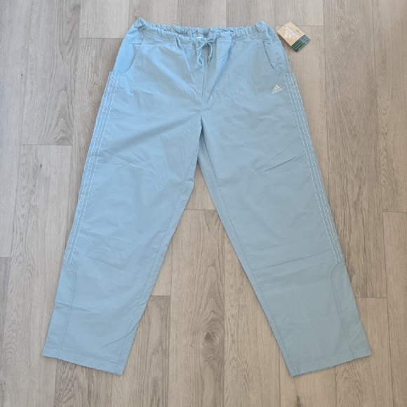 adidas Pants - NWT Vintage Adidas Light Blue Track Joggers with Three-Stripes
